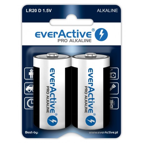 Bateria EverActive-PRO LR20D 1,5V op. 2 szt