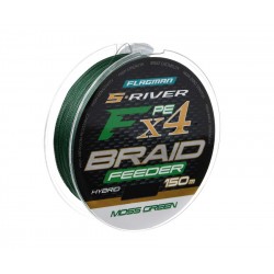 Plecionka S-RIVER PE BRAID Hybrid F4 FEEDER  Moss Green 150m 0,16mm